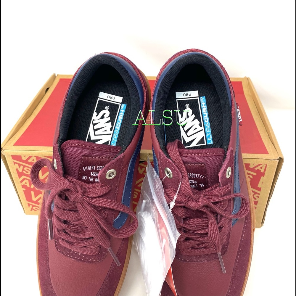 🍃March Sale🍃 VANS Gilbert Crockett Le Suede Port Red Womens Size 8 VN0A38COVFK - Picture 9 of 12